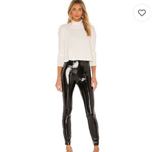 Spanx Faux Patent Leather Leggings in Black